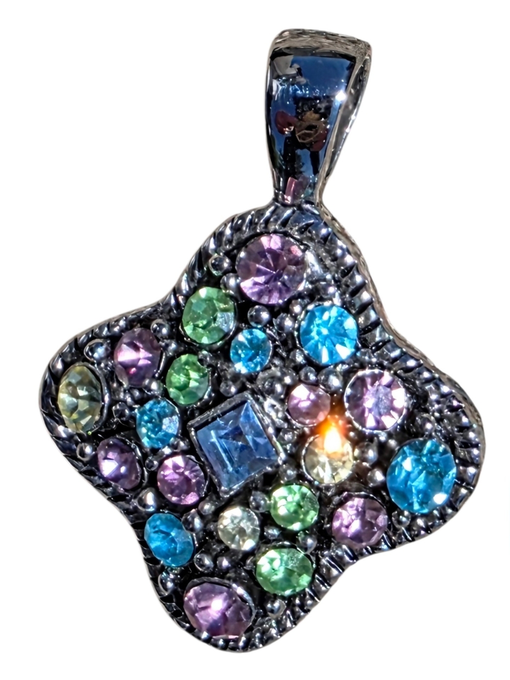 Lia Sophia Galileo Multi Color Crystal Slide Pendant